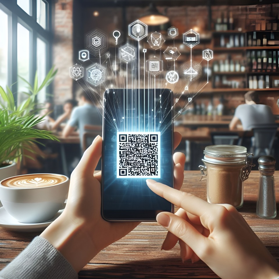 Dynamic QR code technology illustration