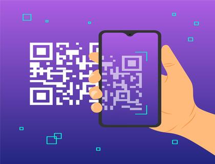 QR code on a headstone